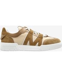 Moschino - Suede And Mesh Low-Top Sneakers - Lyst
