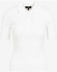 Theory - Ribbed Polo T-Shirt - Lyst