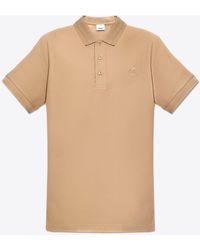 Burberry - Logo Embroidered Polo T-Shirt - Lyst