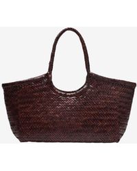 Dragon Diffusion Large Leather Woven Nantucket Tote Bag in Natural | Lyst