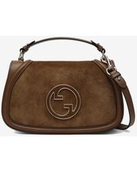 Gucci - Mini Blondie Suede Crossbody Bag - Lyst