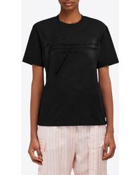 Ferragamo - Signature Logo Print T-Shirt - Lyst
