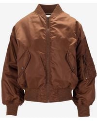 Saint Laurent - Zip-Up Padded Bomber Jacket - Lyst