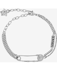 Versace - Safety Pin Chain Bracelet - Lyst