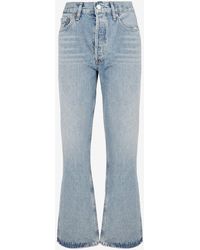 Damen Bekleidung Jeans Bootcut Jeans Agolde Denim Mid-Rise Slim Jeans Toni in Blau 
