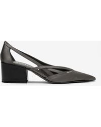 Prada - 55 Cut-Out Satin Pumps - Lyst