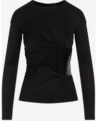 Givenchy - Ruched Long-Sleeved Top - Lyst