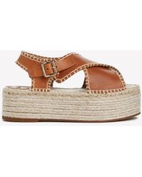 Chloé - Lucinda 60 Espadrille Platform Sandals - Lyst