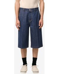 Ami Paris - Denim Buttoned Shorts - Lyst