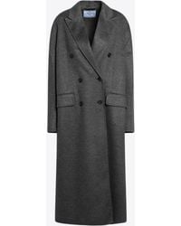 Prada - Double-Breasted Wool And Cashmere Coat - Lyst