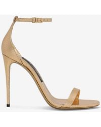 Dolce & Gabbana - Keira 105 Python Leather Sandals - Lyst
