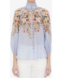 Zimmermann - Lexi Floral-Printed Blouse - Lyst