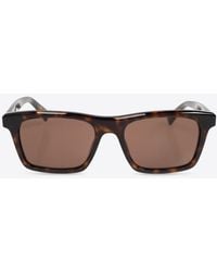 McQueen - Rectangular-Frame Logo Sunglasses - Lyst