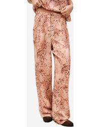Ba&sh - Carrina Python Print Straight-Leg Pants - Lyst