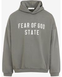 Fear Of God - Logo-Printed Hooded Sweatshirt - Lyst