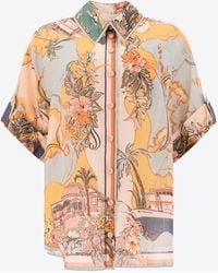 Zimmermann - Tallow Short-Sleeved Shirt - Lyst