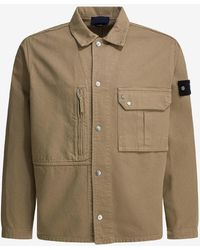 Stone Island - Compass Patch Overshirt Jacket - Lyst