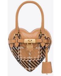 Moschino - Heart-Shaped Leather Top Handle Bag - Lyst