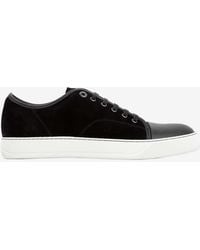 Lanvin - Dbb1 Leather And Suede Sneakers - Lyst