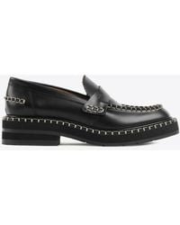 Chloé - Noua Leather Flat Loafers - Lyst