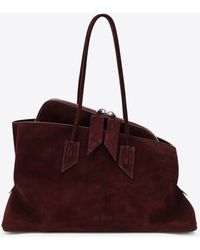 The Attico - Medium La Passeggiata Suede Shoulder Bag - Lyst