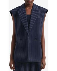 Frankie Shop - Shane Double-Breasted Striped Vest - Lyst