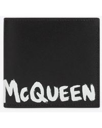 Alexander McQueen - Logo-Printed Leather Bi-Fold Wallet - Lyst