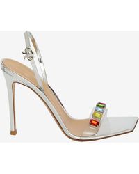 Gianvito Rossi - Ribbon Candy 105 Crystal Embellished Sandals - Lyst
