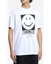 Moschino - Smiley Logo-Print Crewneck T-Shirt - Lyst