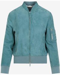 Giorgio Armani - Zip-Up Leather Jacket - Lyst