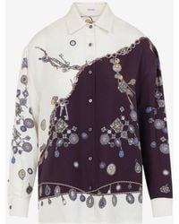 Versace - Printed Silk Long-Sleeved Shirt - Lyst