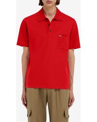Ferragamo - Jacquard Detailing Polo Shirt - Lyst