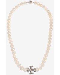 Tory Burch - Kira Pearl Necklace - Lyst