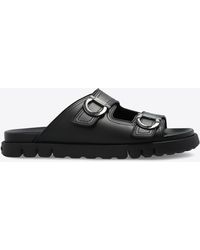 Ferragamo - Leather Slides Colly - Lyst