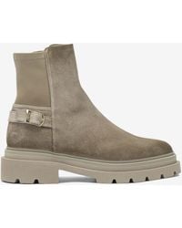 Santoni - Suede Ankle Boots - Lyst