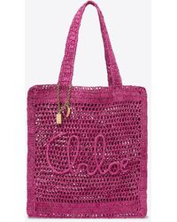 Chloé - Summer Banana Crochet Raffia Tote Bag - Lyst