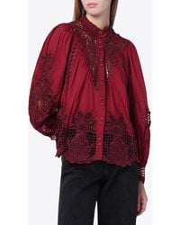 FARM Rio - Garden Guipure Lace Long-Sleeved Shirt - Lyst