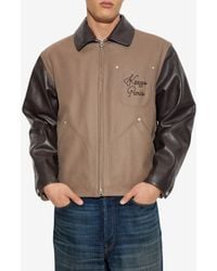 KENZO - Chainstitch Leather Jacket - Lyst