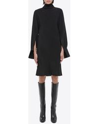 Helmut Lang - Reversible Scarf Silk Knee-Length Dress - Lyst