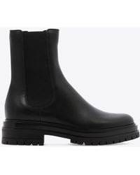 Gianvito Rossi - Chester Leather Ankle Boots - Lyst