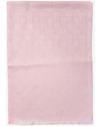 Ferragamo - Logo-Jacquard Silk And Wool Scarf - Lyst