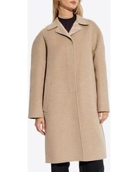 Fendi - Single-Breasted Wool Coat - Lyst