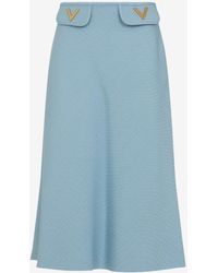 Valentino - Vlogo Midi Skirt - Lyst