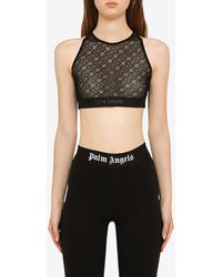 Palm Angels - Semi-Transparent Cropped Top - Lyst