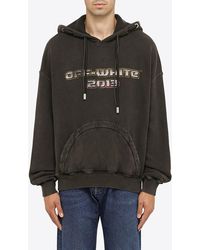Off-White c/o Virgil Abloh - Digit Bacchus Washed-Out Hoodie - Lyst