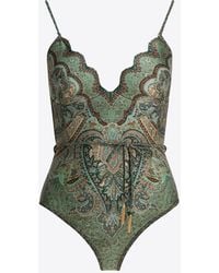 Zimmermann - Wanderlust Scalloped One-Piece Swimsuit - Lyst