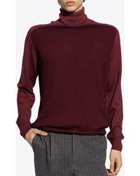 Etro - Pegaso Wool Turtleneck Sweater - Lyst