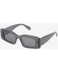 Alaïa - Stripe Rectangular Sunglasses - Lyst