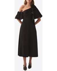 Aje. - Magnetic Draped One-Shoulder Midi Dress - Lyst