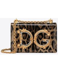 Dolce & Gabbana - Medium Dg Girls Leopard Print Shoulder Bag - Lyst